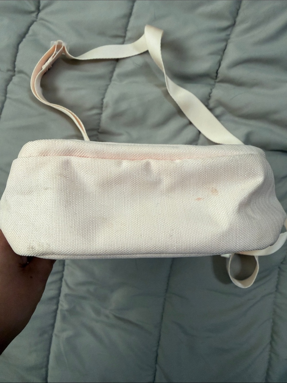 🫶🏼3 for $12!!🫶🏼 Nike Small Crossbody Bag in Pale Pink with Tan Logo - Picture 3 of 4